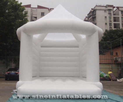 casamento dos adultos da categoria comercial de 5x4m todo o castelo Bouncy branco com parte superior da forma da torre para a venda